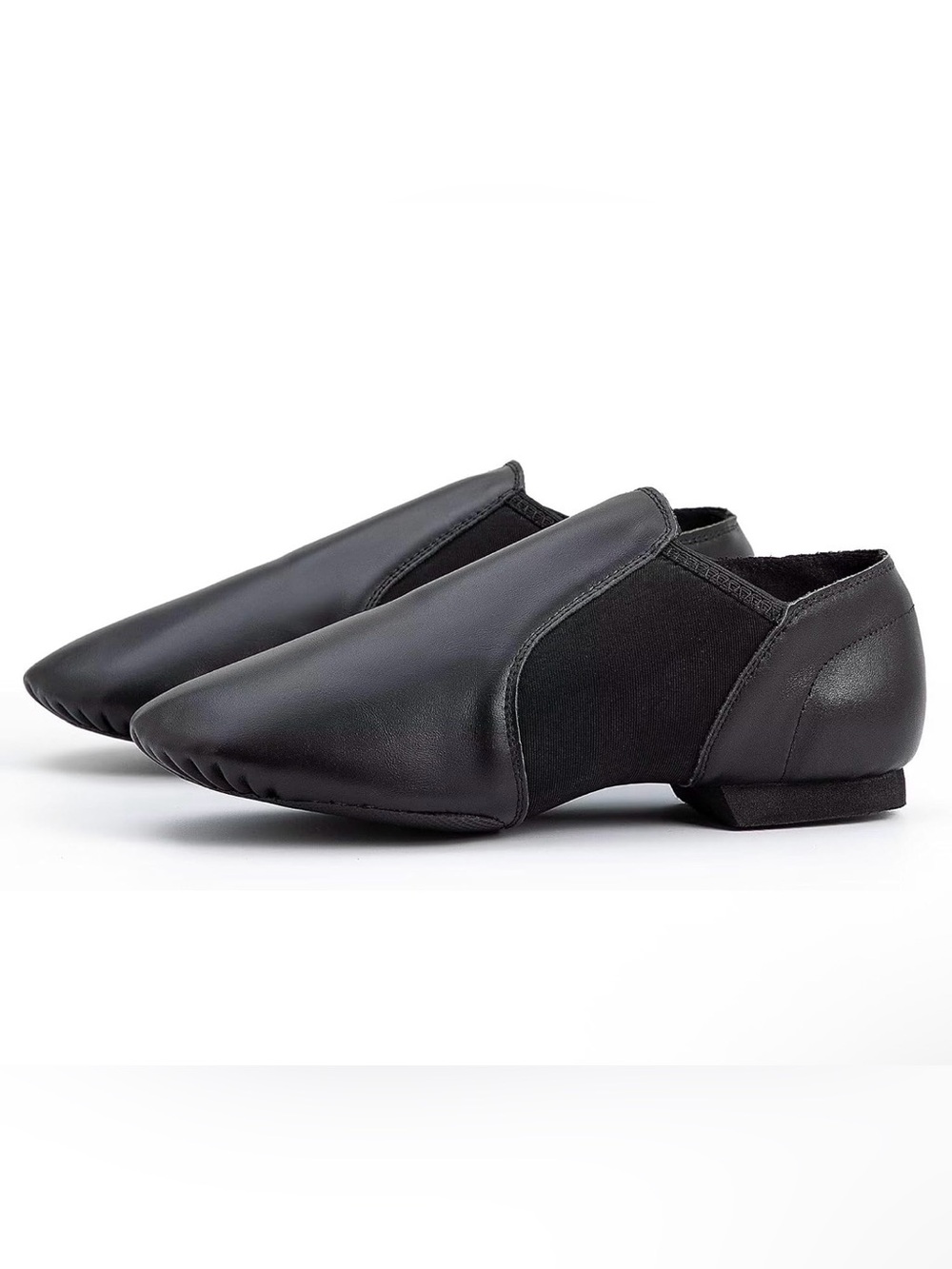 Dance Jazz Shoes for Women Adult Size 7 Black 
Leather Slip-On